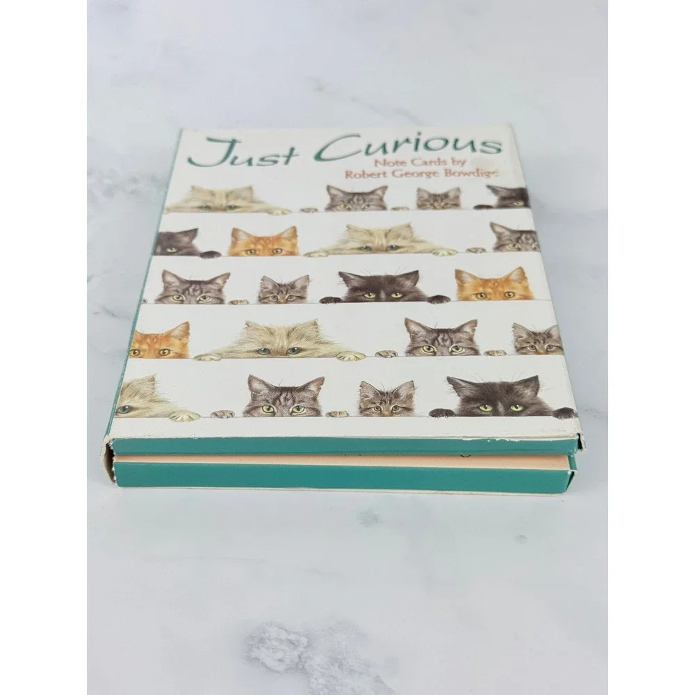 Just Curious Kitty Note Cards by Robert George Bowdige